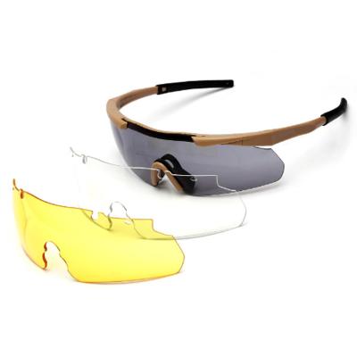 China High PC Glass Anti-impact Interchangeable Military Glass Anti Impact Glasses Eye Protection Ballistic Riflescopes for sale