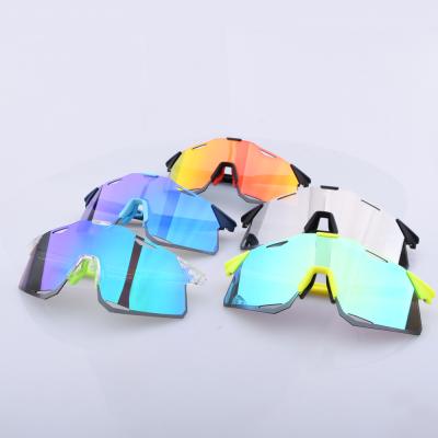 China UV400 Factory 2021 Guangzhou New Big Outdoor Anti Glass Sports Frame Recycling Sunglasses With Soft Rubber Nose Pad for sale