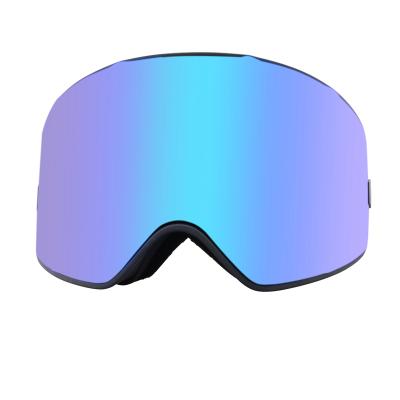 China Anti-fog sports back custom wholesale best magnetic frameless designer small mirrored glass snowboard snow ski goggles for sale