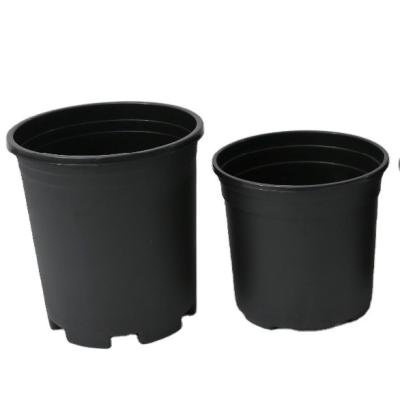 China Durable Non-Toxic Durable Hard Black Plastic Nursery Flower Pot for sale