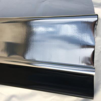 China 100% Opaque & Highly Reflective Foil Black & Silver Aluminum Mylar PE & Laminated Heat Reflective Agriculture Garden Mulch Film Rolls for sale