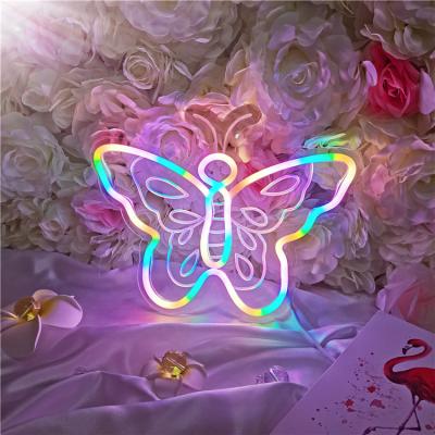 China Hot Resistant Shine Wall Art Various Colors Wedding Party Decorations Customizable Pink Led Word Neon Lights for sale