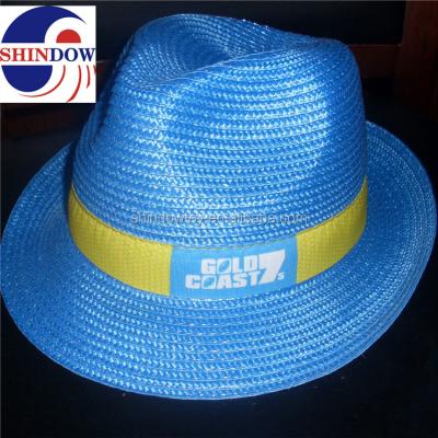 China Wholesale Image Colorful Ribbon Panama Straw Hat For Men for sale