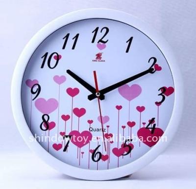 China plastic plastic wall clock/home decoration wall clock for sale