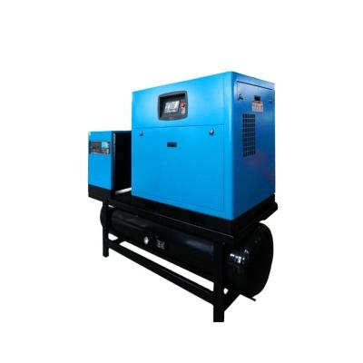 China Lubricated 11KW Screw Air Compressor With Air Dryer And Air Filter for sale