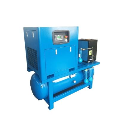 China Integral lubricated 16 bar air compressor including air tank and air dryer with best quality for sale