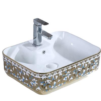 China Hand wash new single hole table washbasin washbasin countertop sale artistic washbasin for sale