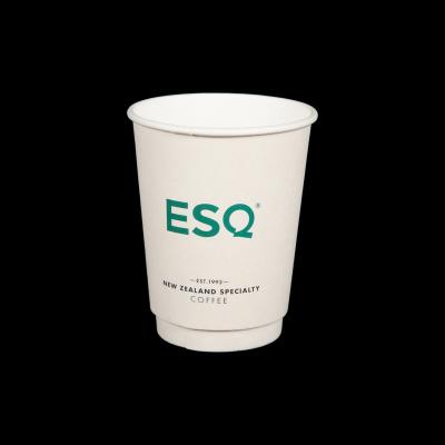 China 16OZ Biodegradable Double Wall Liner Thickness Aqueous Based Insulated Coffee Paper Cup for sale