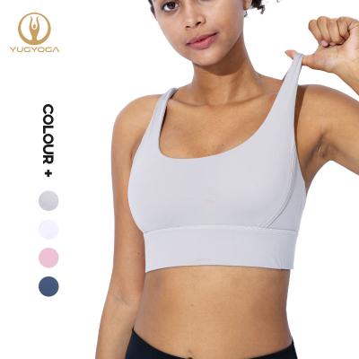 China Factory supply women gym fitness workout active wear female high-impact hot viable sportswear seamless sports yoga bra for sale