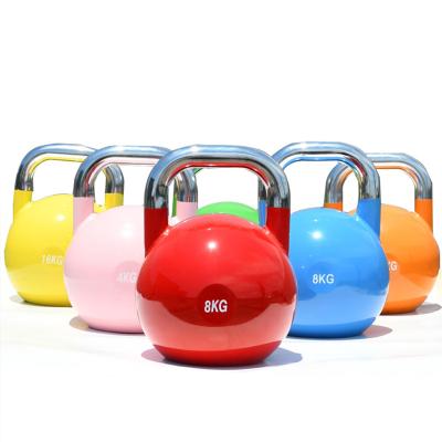 China Strong Exclusive Sales Custom Color Competition Set 10kg Cast Iron Gym Kettlebells for sale