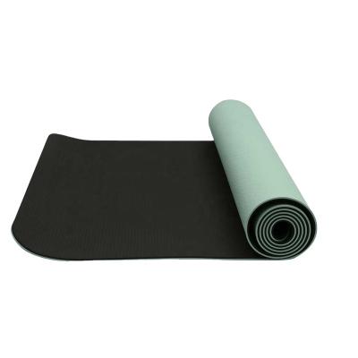 China Classic Fitness Mat Double Layer Yoga Mat Anti-sweat Tpe Exercise Mat Bodybuilding Fitness Design Manufacturer for sale