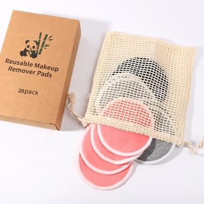 China Makeuo Remover Cleanser Wholesale Makeup Remover Pads Reusable Bamboo Cotton Makeup Remover Pads For Beauty for sale