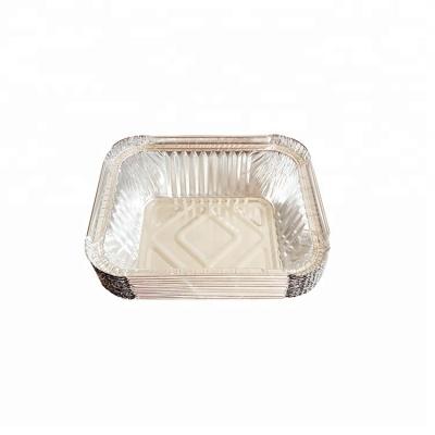 China Recycle Factory Price Rectangular Disposable Aluminum Foil Container for sale