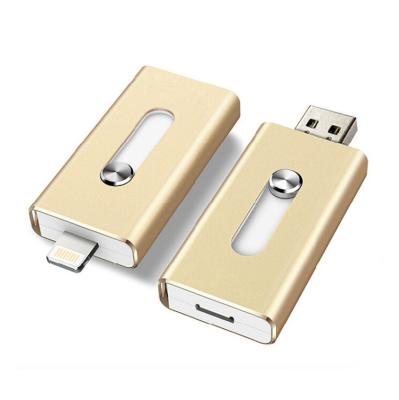 China Applicable Mobile Phone U Disk Stick Apple Android Custom Logo 3 In 1 OTG USB Flash Drive 64G 32G for sale