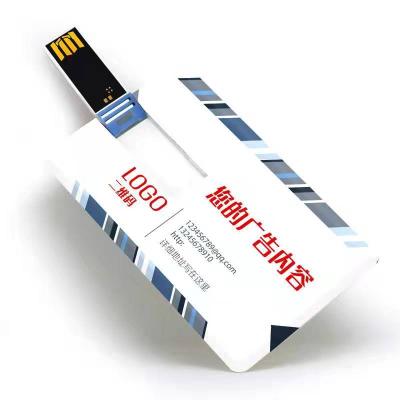 China Custom creative business card pendrive USB credit card stick advertising U disk logo business card instant drive wholesale for sale