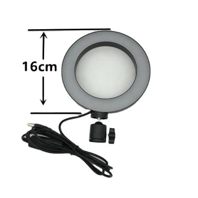 China Photography LED Selfie Ring Light 6inch Three-speed Stepless Lighting Dimmable with Cradle Head for Makeup Video 6inch Ring Lights for sale