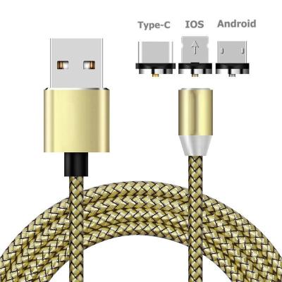 China MP3/MP4 Player 3 IN 1 Magnetic Type-C Micro USB IOS 360 Rotation Adapte Magnetic Data And Charge 3 In 1 Cable Shenzhen Fast Charging Data Cable for sale