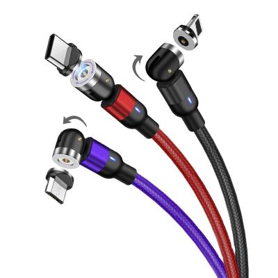 China MP3/MP4 Player Cable Wires Fast Charging USB C C Micro Cables For iPhone Samsung 3 In 1 USB Magnetic Cable for sale