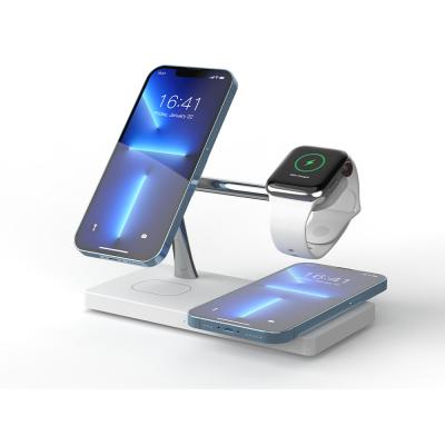 China Magnetische Nachtlicht-Wireless-Ladegerät 7 in 1 Wireless-Ladegerät für iPhone Uhr Ohrhörer zu verkaufen