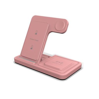 China Cargador Doble 15W 3 en 1 Cargador de Iphone Stand Carga rápida en venta