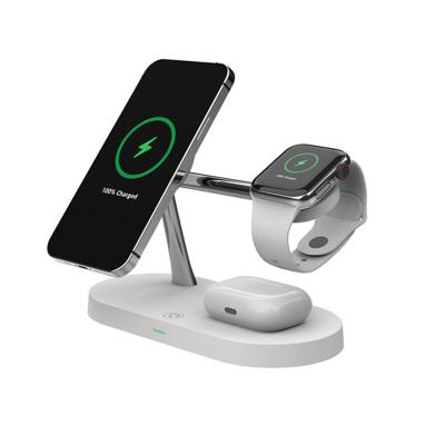 China Estação de carregamento sem fio multifuncional de liga de zinco 9v 4A LED Light Wireless Charger à venda