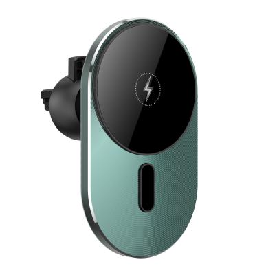 China Wireless 15w Klappmagnetische Autophone Halter Iphone Magsafe Car Mount Ladegerät zu verkaufen