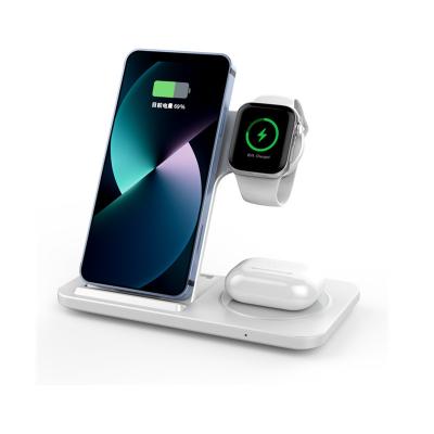 China Black And White 3 In 1 Wireless Charger Type-C Fast environmentally friendly plastic and pc for sale