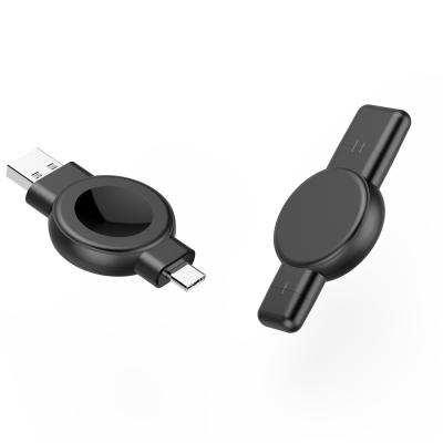 中国 Compact Design Wireless Samsung Apple Watch Charger With USB-A & USB-C Dual-plug 販売のため