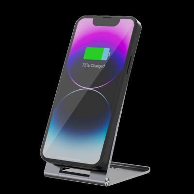 China Qi 2 Aluminum Alloy Foldable Wireless Charging Stand for Other Qi Phones and earbuds for sale