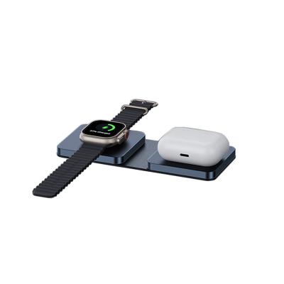 China Cargador inalámbrico plegable compacto 3W - 15W teléfono Qi Apple Airpod IWatch con USB tipo C en venta