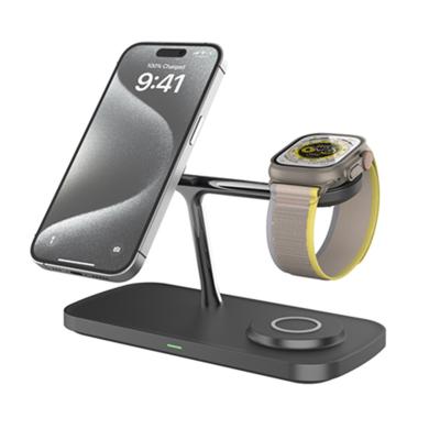 China QI2 All In 1 5 In 1 Magnetic 15W Fast Wireless Charger For IPhone 16 15 14 Smart Watches Earphone for sale