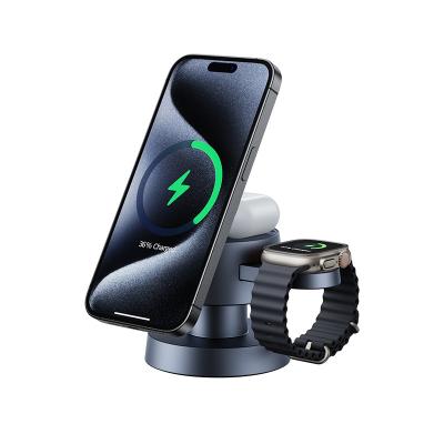 China New Design Wireless Charging Station With Night Lamp For IPhone Airpods And IWatch Te koop