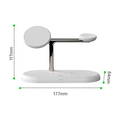 China ABS Zinc Alloy 15W Wireless Charging With Night Light For Phone Iwatch Earphone for sale