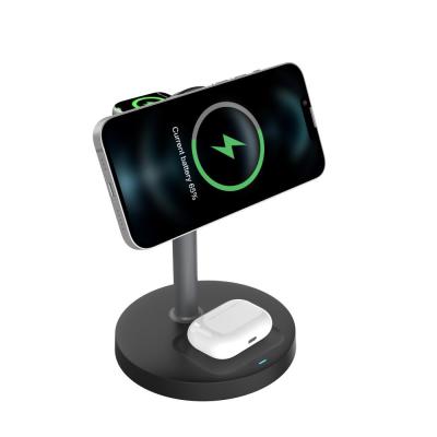 Chine S11 3 in 1 Magnetic Wireless Charging Stand with Adjustable Charging Angle and USB Type-C Input Interface à vendre