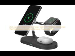 2025 Industrial Mobile Phone Charger T68C 4 In 1 Wireless Fast Charger 15W/10W Support Apple And Samsung Charging Bracket