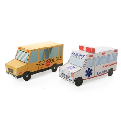 China China DIY 3D Toy DIY Paper Art Craft Origami Paper Cars Paper Vans for sale