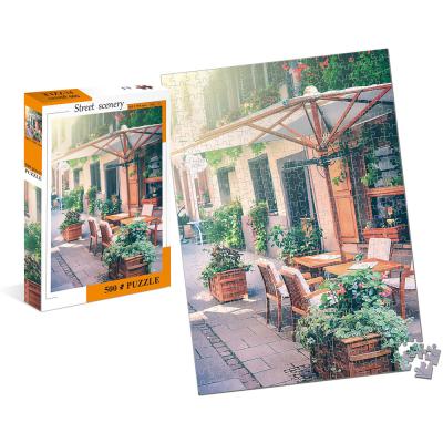 China Top Selling Puzzle Paper Street Landscape Printing 500 Pcs DIY Puzzle Toy 88186 for sale