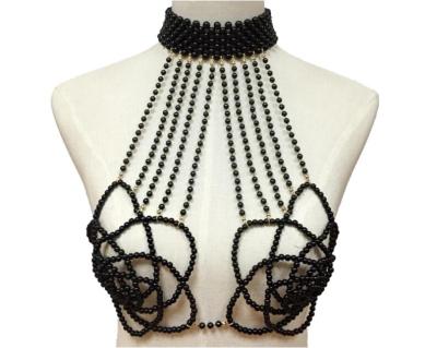 China Fashion CLASSIC hot sale lady pearl bra chain elegant luxury handmade jewelry for sale