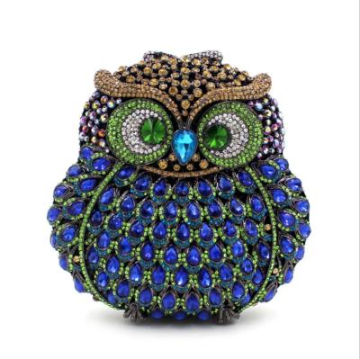 China High Quality Hip-hop Evening Clips Bird Shape Animal Clutch Crystal Rhinestone Handbags Wedding Clutches for sale