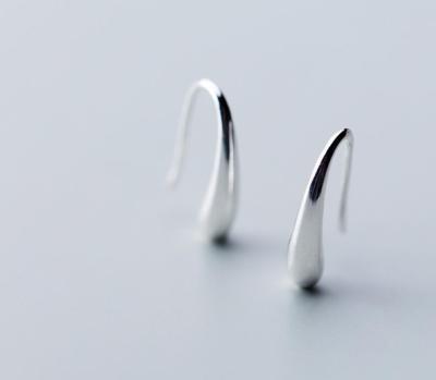 China Wholesale CLASSIC fashion jewelry 100% pure pure silver solid silver teardrop circle earrings for sale