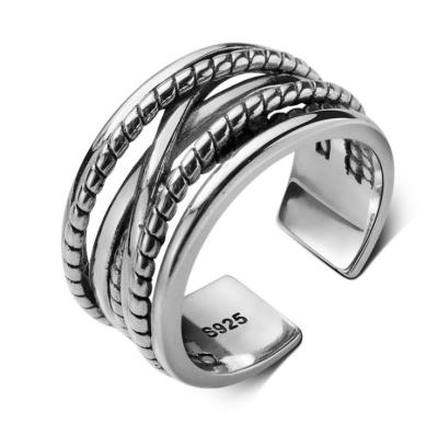 China Wholesale CLASSIC 925 Sterling Silver Adjustable Rings For Women for sale