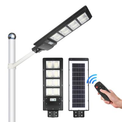 China ROAD factory supply 100w 200w 300w all in one road lamp smd microwave sensor led solar outdoor integrated street light for sale