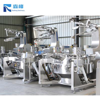 China Kettle Liner Fills/Pot Chili Bean Sauce Industrial Gas Cooking Sauce Cooking Mixer Machine On Hot Sale With Planetary Mixer for sale