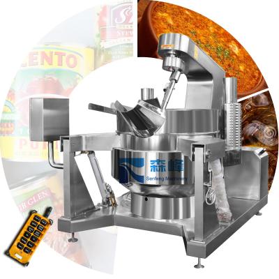 China New Design China Vegetable Processing Plant Automatic Electric Induction Stir Fry Potato Salad Cooking Mixer Machine for sale