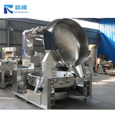 China Good Vegetable Processing Plant Sugar Cooking Pot Automatic Gas Steam Induction Jam Cooking Kettle Cooking Pot Machine Mixer for sale