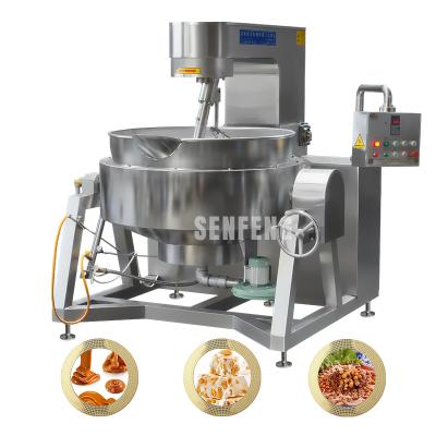 China Vegetable Processing Plant Tipping Food Industrial Steam Coated Sauce Making Cheese Production Stew Mixer Machine Food Cook for sale