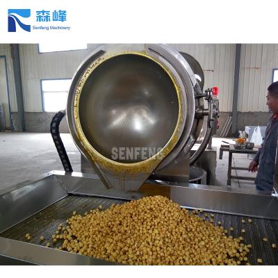 China Quickly Make Popcorn Best Selling High Quality Mushroom Caramel Popcorn Making Machine Production Line for sale