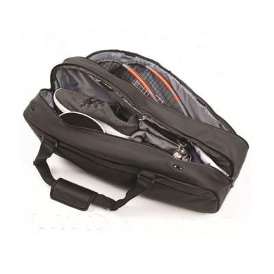 China Double Shoe Compartment Racket Duffle Bag Pockets Tennis Badminton Soft Ventilated Shoulder Bag for sale