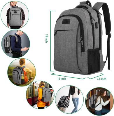 China With Pocket Multi-Function Backpack Protective Backpack USB Business USB Port External Bag for sale