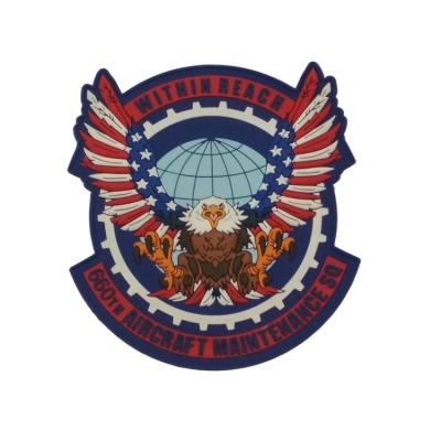 China Sustainable custom raised military rubber 3d patch for uniforms clothes for sale